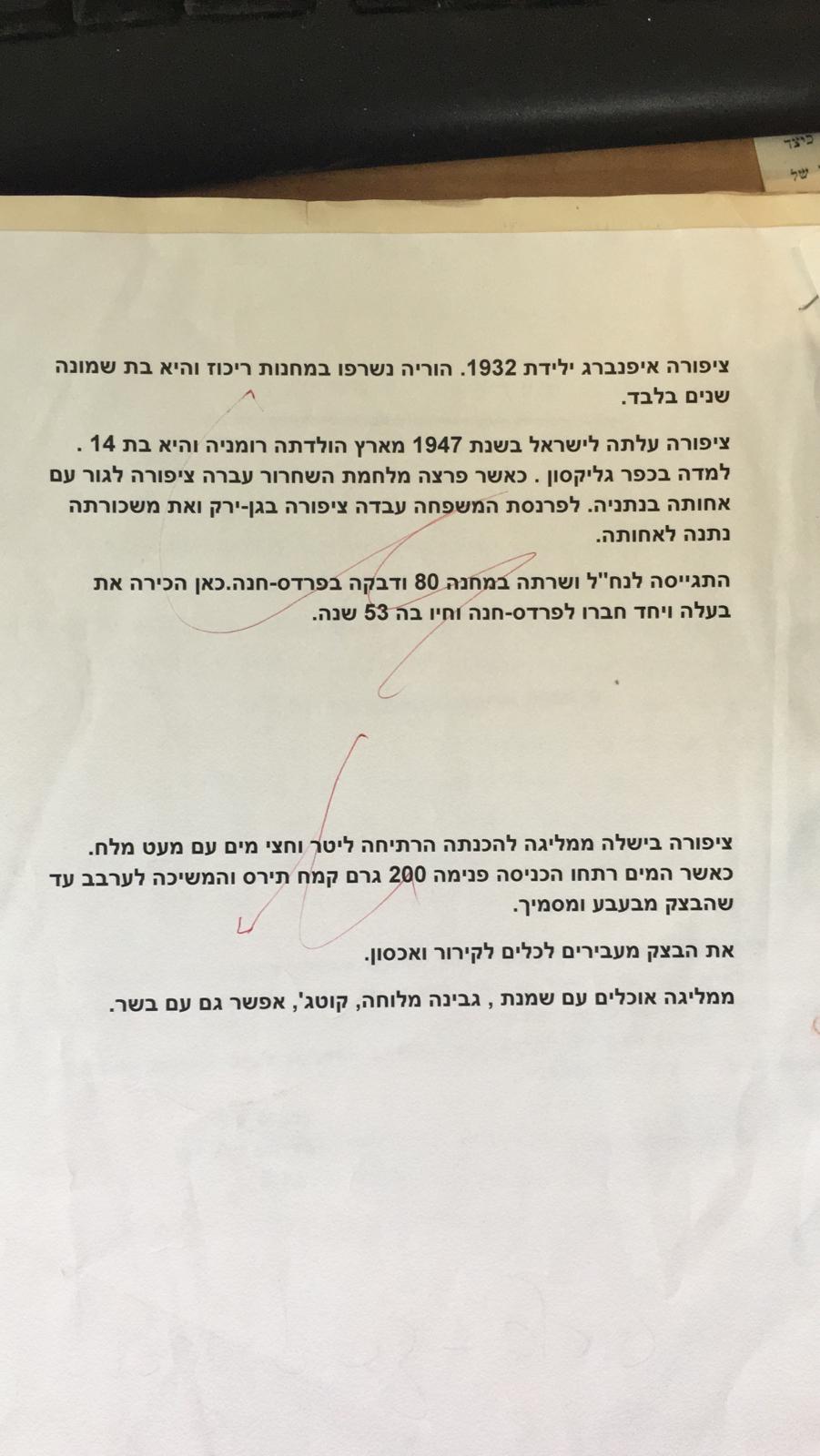 ציפורה איפנברג - טקסט תערוכת נשים מבשלות